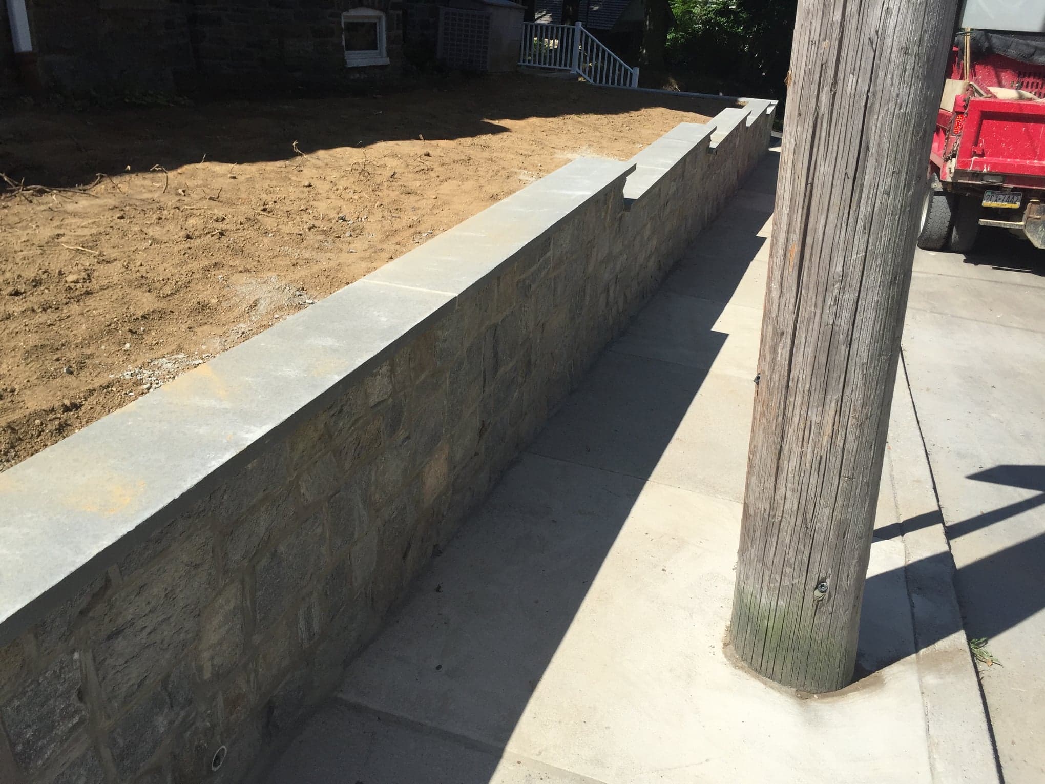 Stone steps detail by Natalini Masonry in Bucks County PA