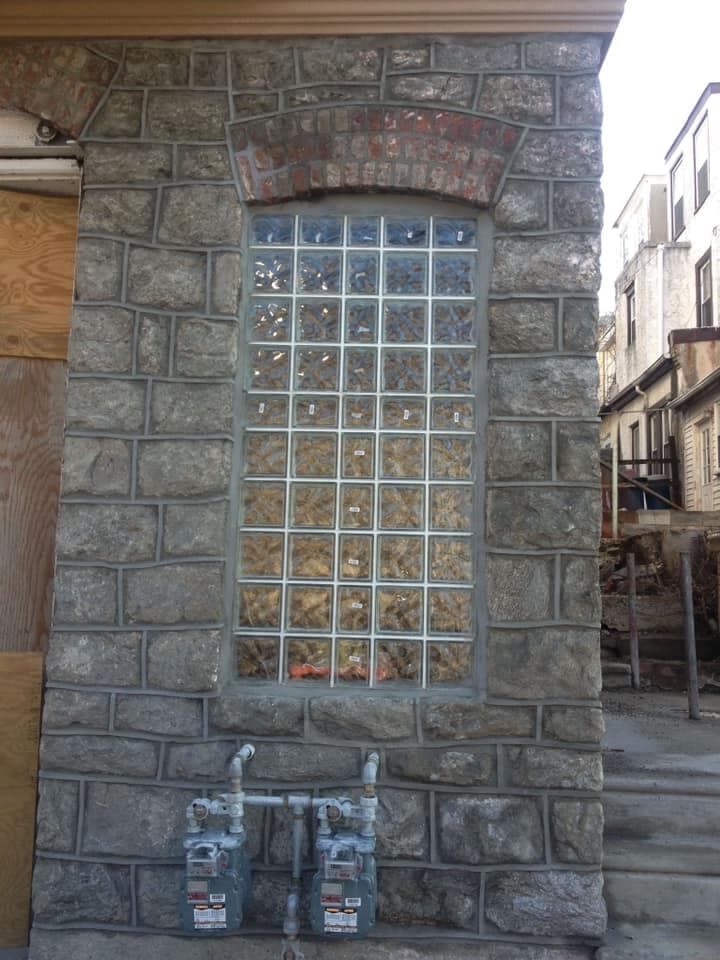 Stone steps entrance by Natalini Masonry in Bucks County PA