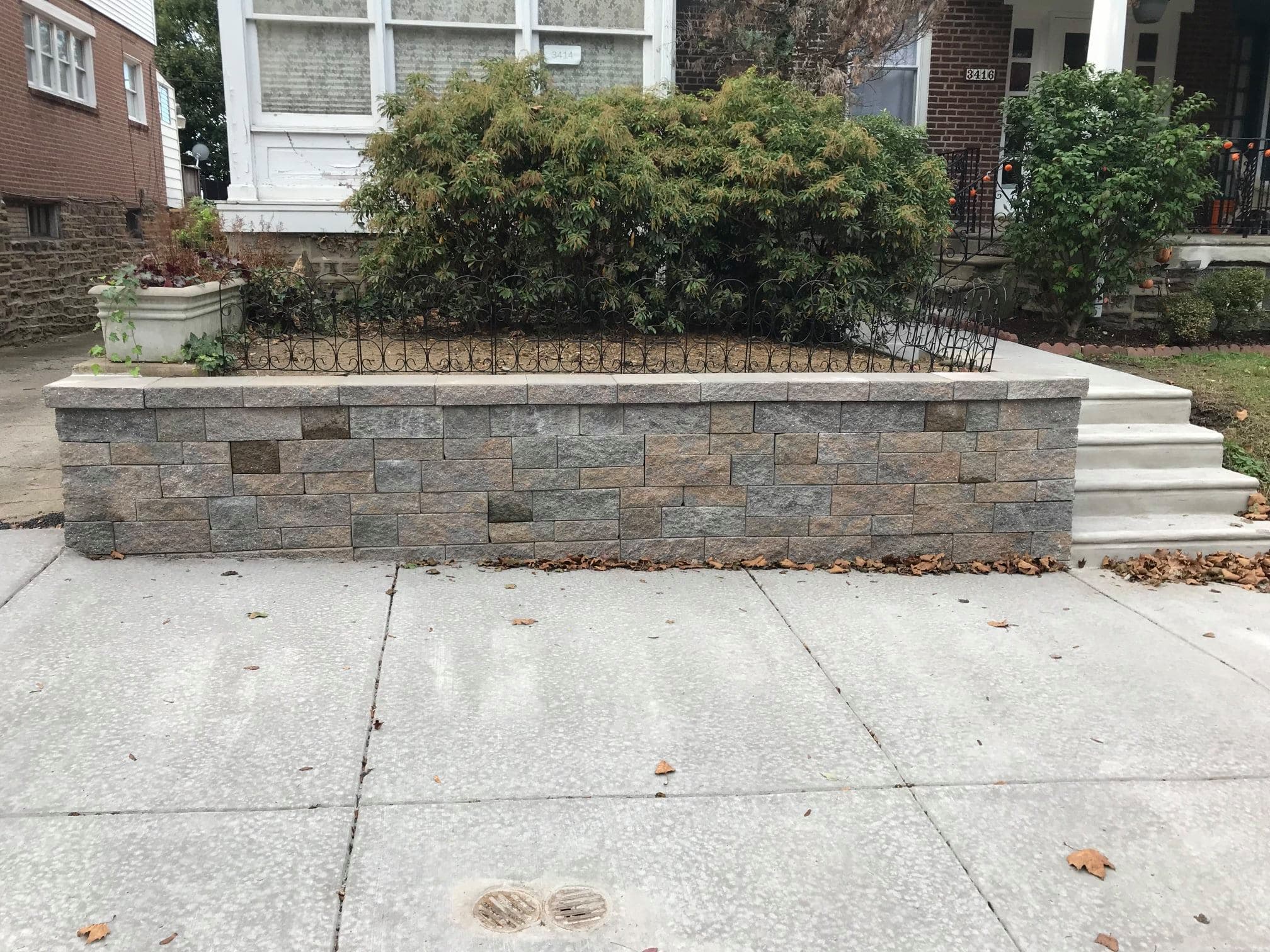 Retaining Walls by Natalini Masonry in Bucks County PA — Project 8