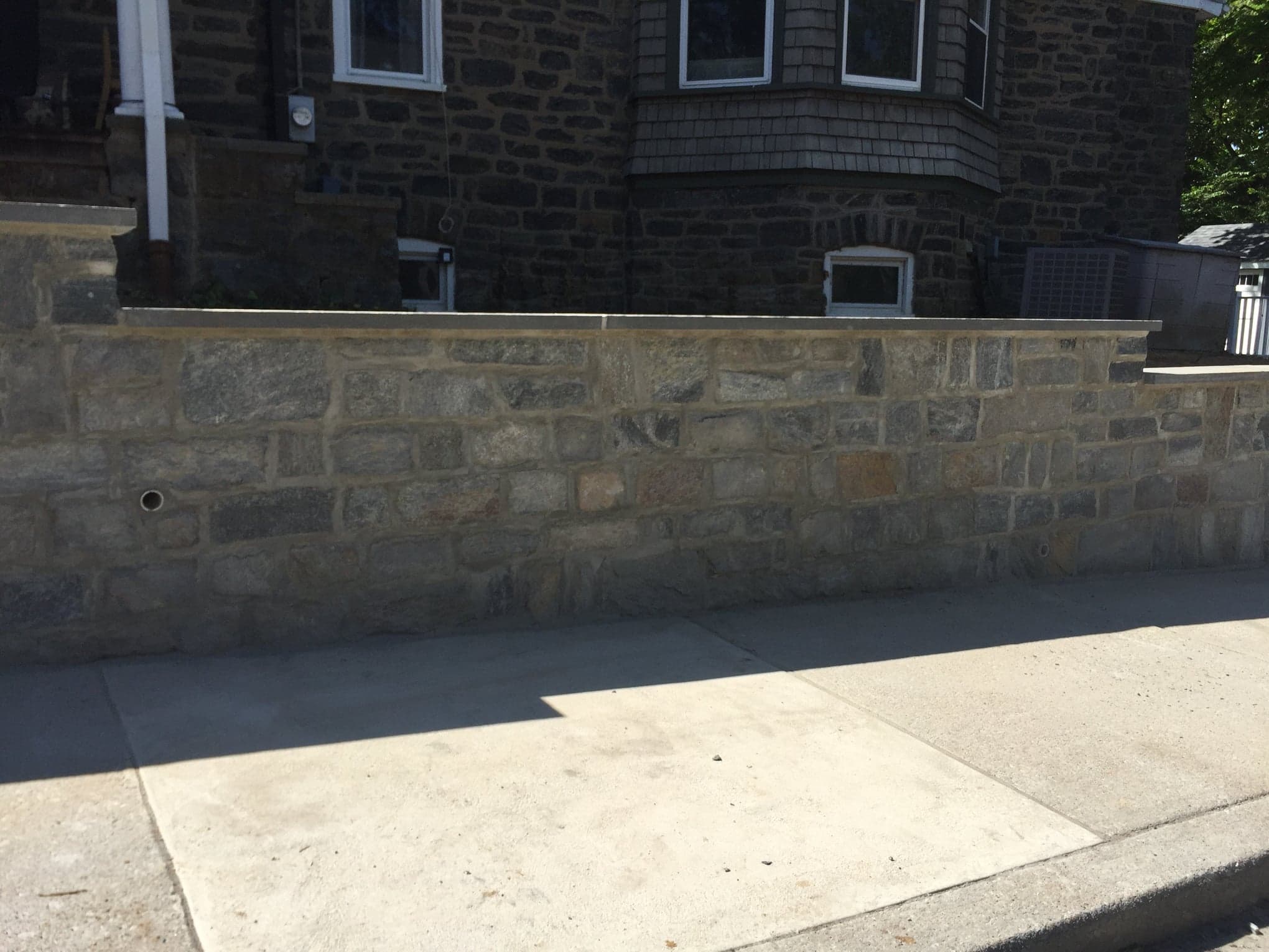 Mortar repointing project by Natalini Masonry in Bucks County PA